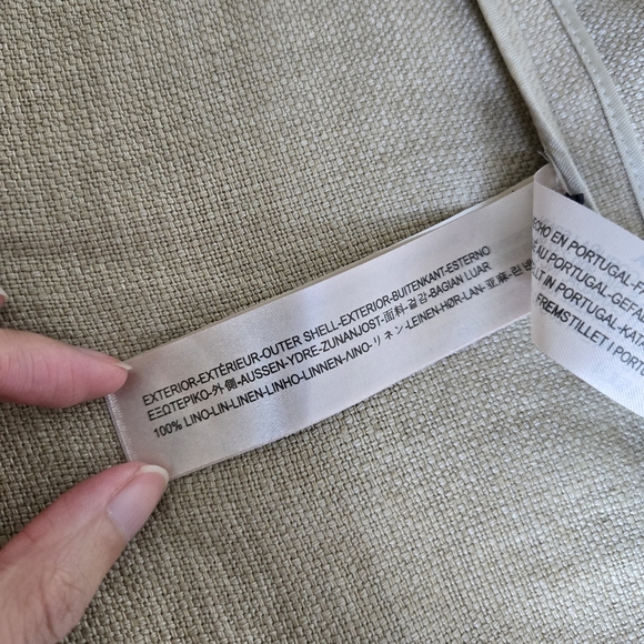 Massimo Dutti M linen vest sleeveless blazer, tan - Picture 4 of 8